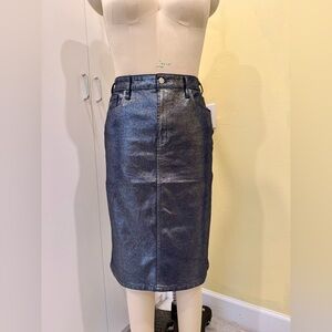 GAP Silver Wash Denim Skirt